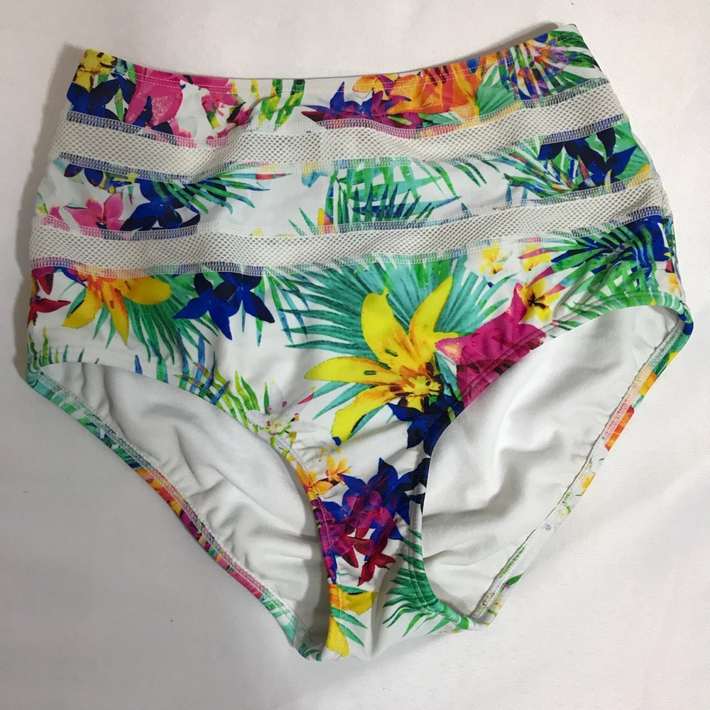 Athleta high wasted mesh bathing suit bottom S
